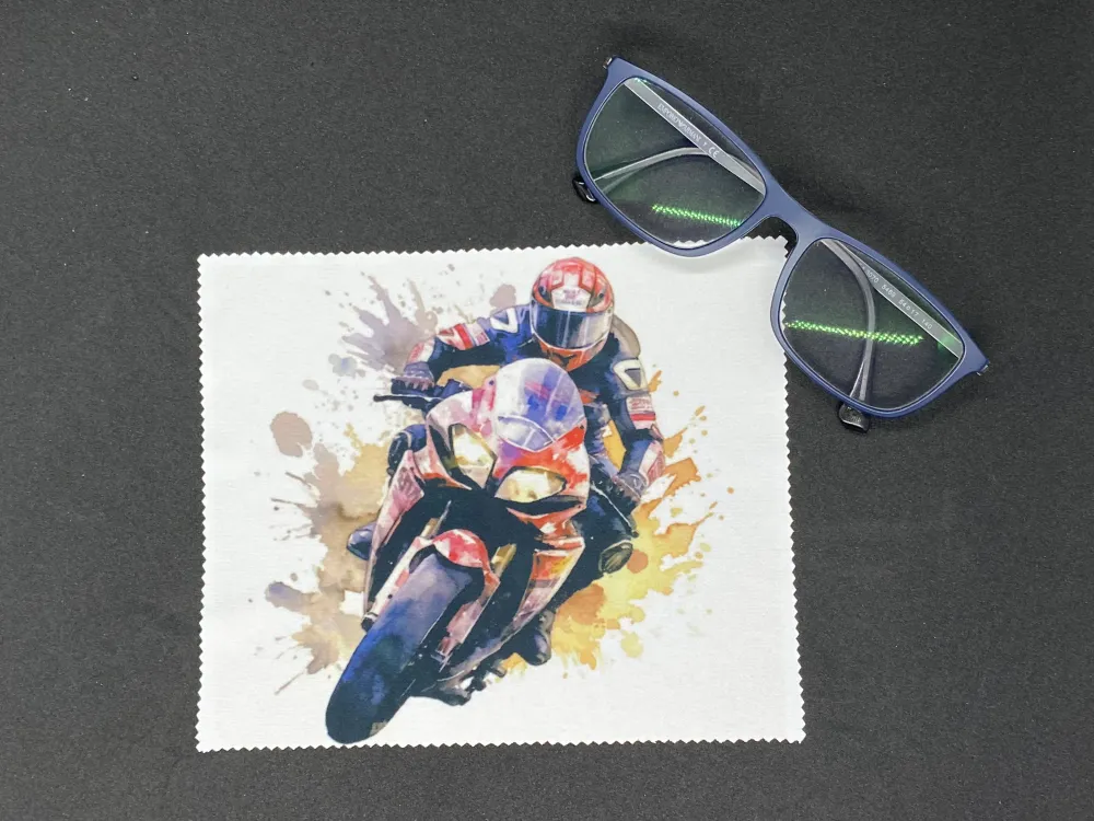 Lingette microfibre pour écran et lunette "Moto"