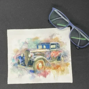 Lingette microfibre pour écran et lunette "Voiture traction"