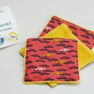 Lingettes lavables Collection Voiture