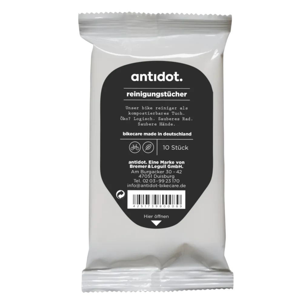 Lingettes Nettoyantes Antidot pour Vélo Électrique