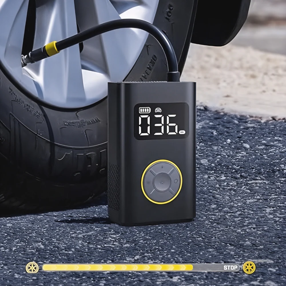Compresseur d'air portable, coffret cadeau, pompe à pneus pour voiture et vélo Linvora