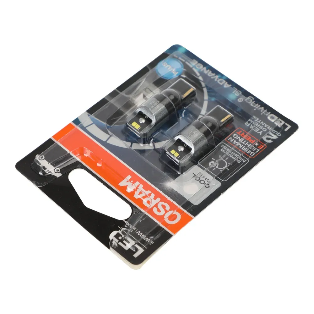 Lot de 2 ampoules LED auxiliaires pour voiture OSRAM 2980CW W512 V 1,5 W W2. 1x9,5d Générique