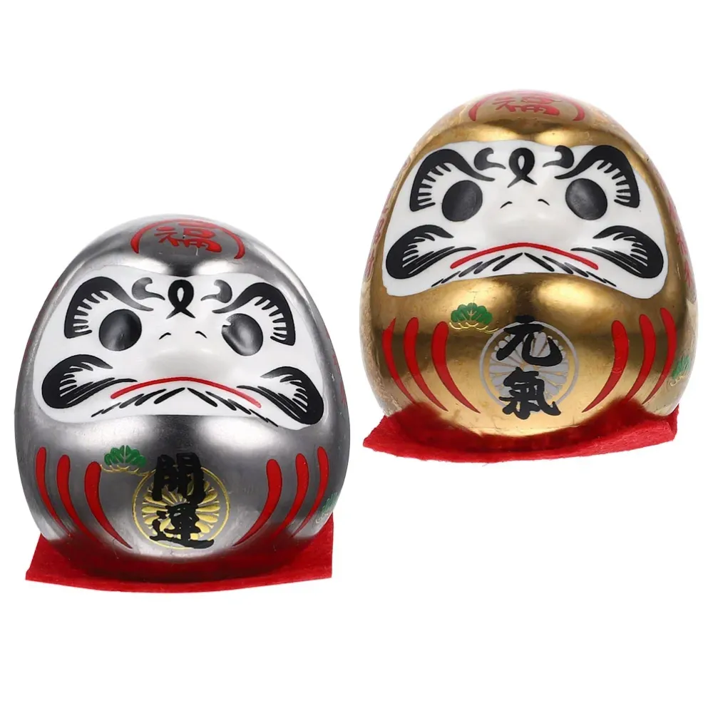 Lot de 2 figurines décoratives Dharma pour intérieur de voiture, pour gobelet asiatique