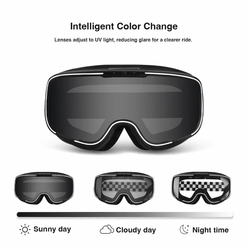 Lunettes de moto photochromiques