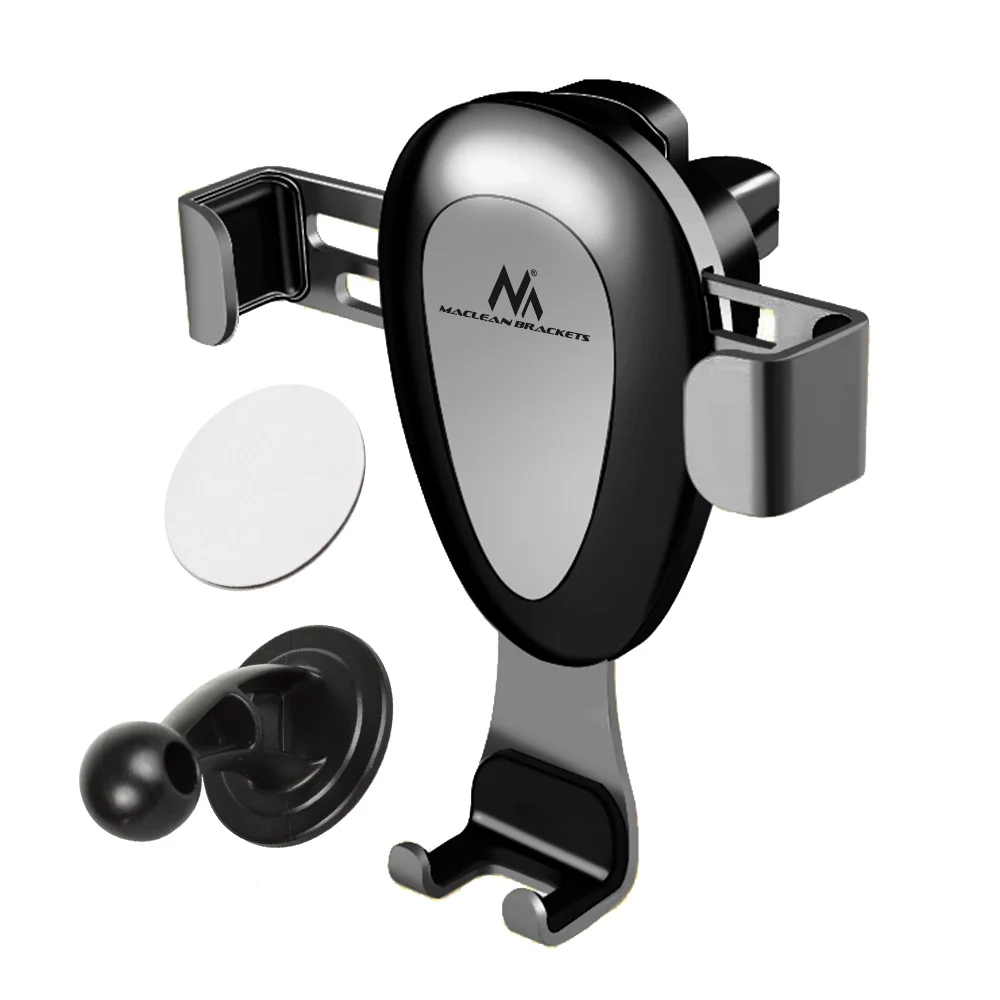 Maclean MC-324 Support de téléphone de voiture universel pour grille de ventilation gravité max. entraxe 90 mm,
