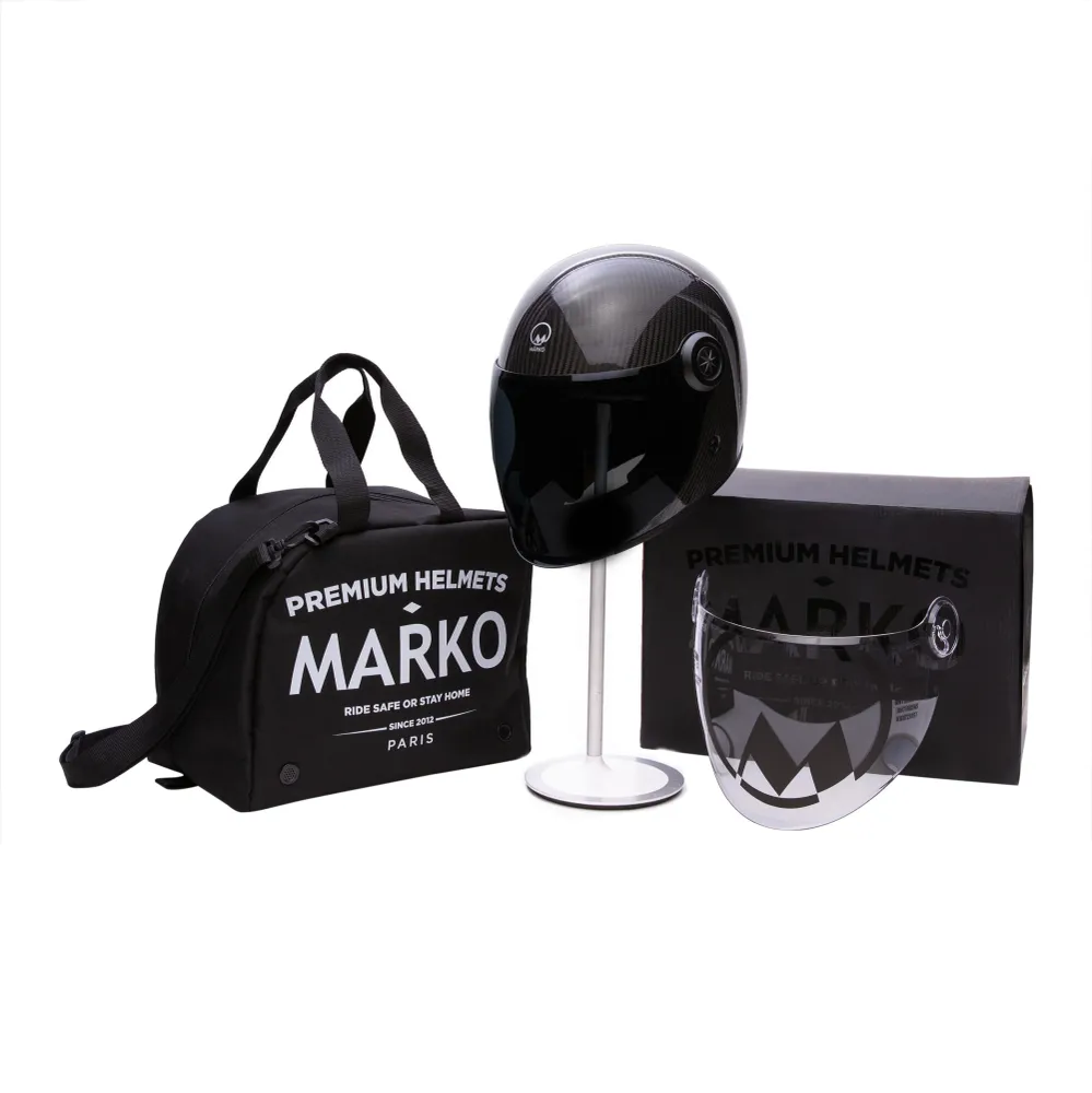 Casque intégral moto - Dark Side Carbone Noir Mat MARKO