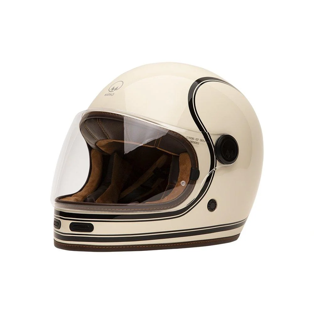 Casque intégral moto - Fullmoon 2 beige noir MARKO