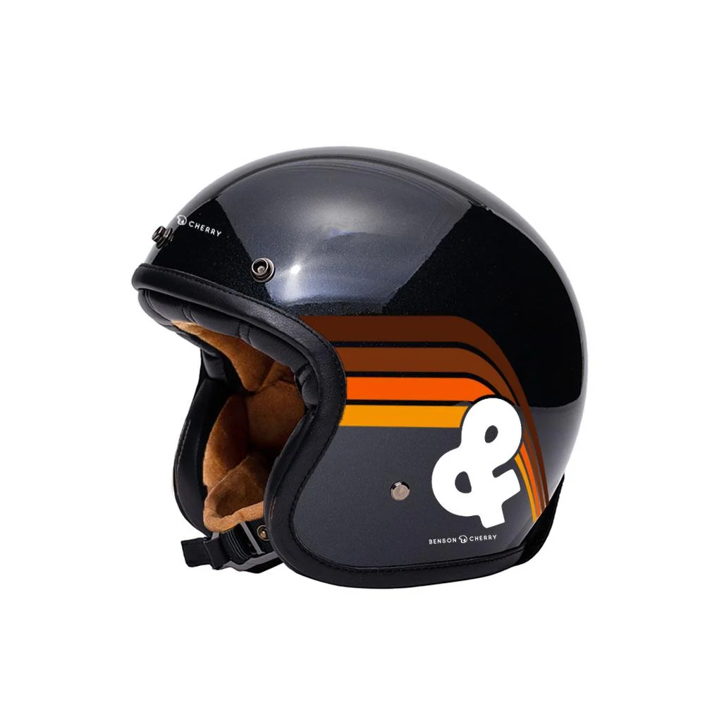 Casque jet moto - Classic Benson & Cherry MARKO
