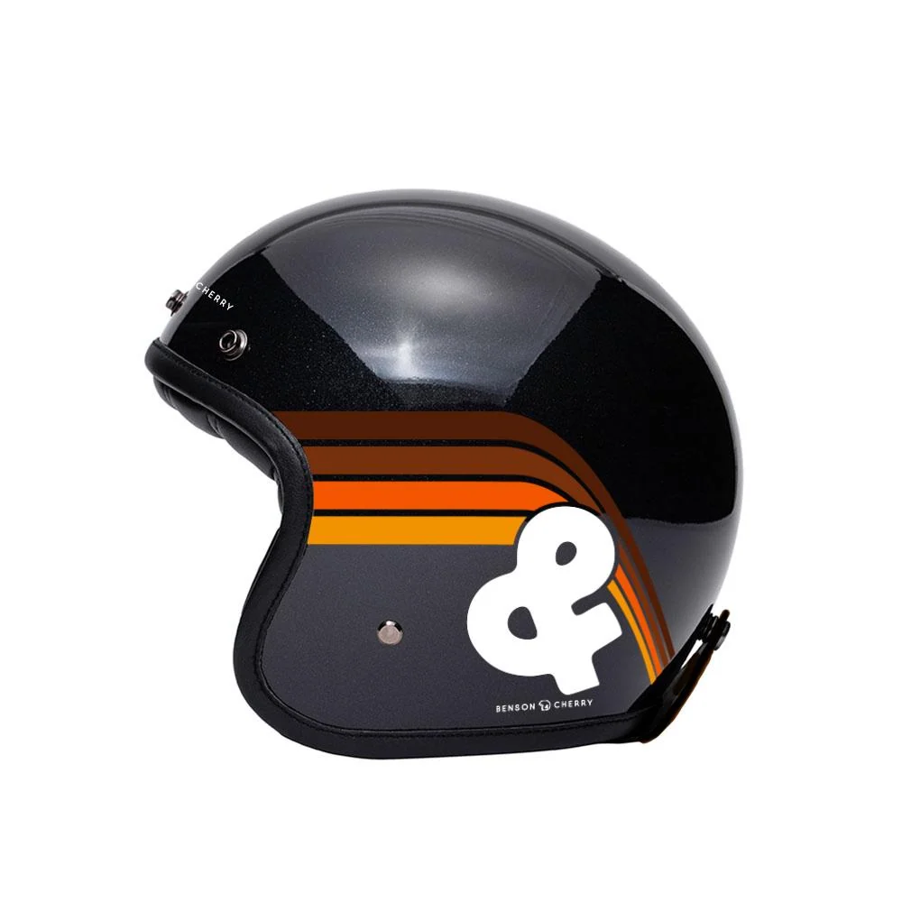 Casque jet moto - Classic Benson & Cherry MARKO