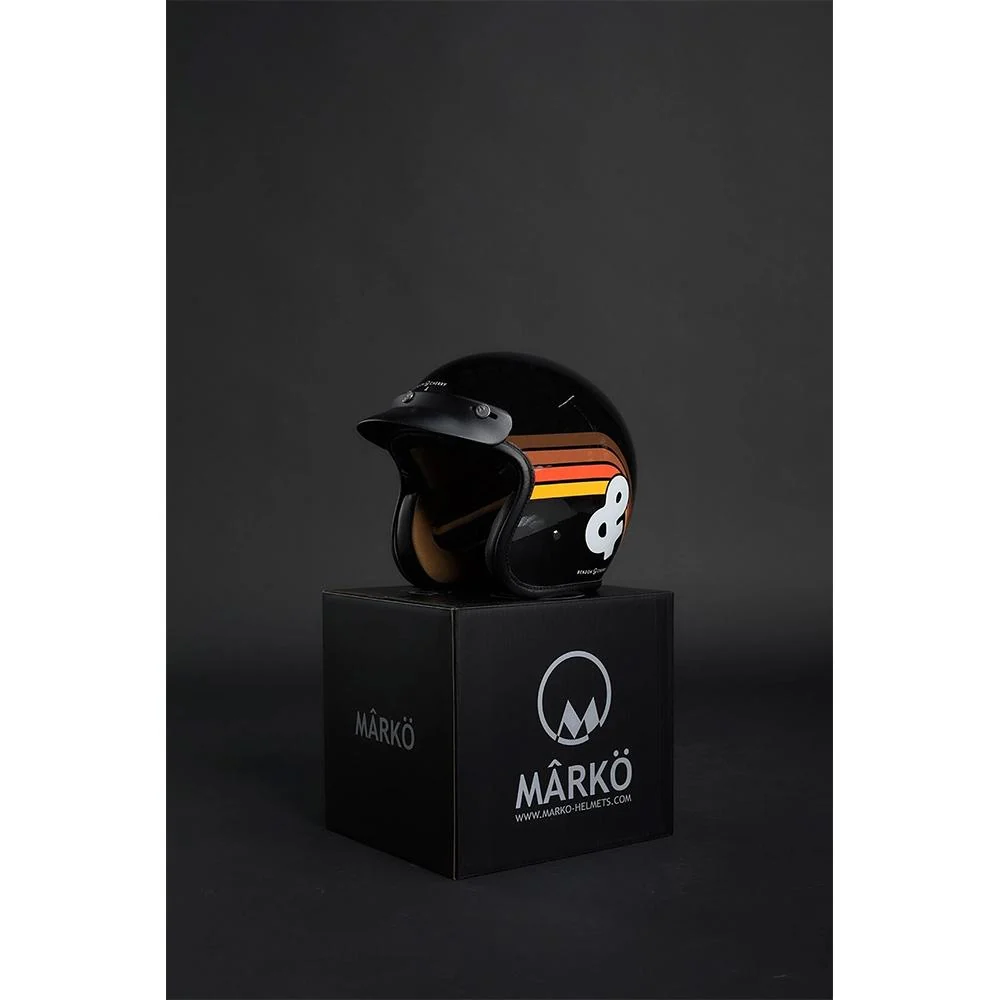 Casque jet moto - Classic Benson & Cherry MARKO