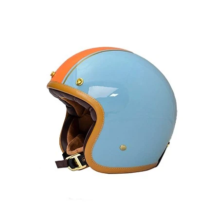 Casque jet moto - Classic bleu ciel MARKO