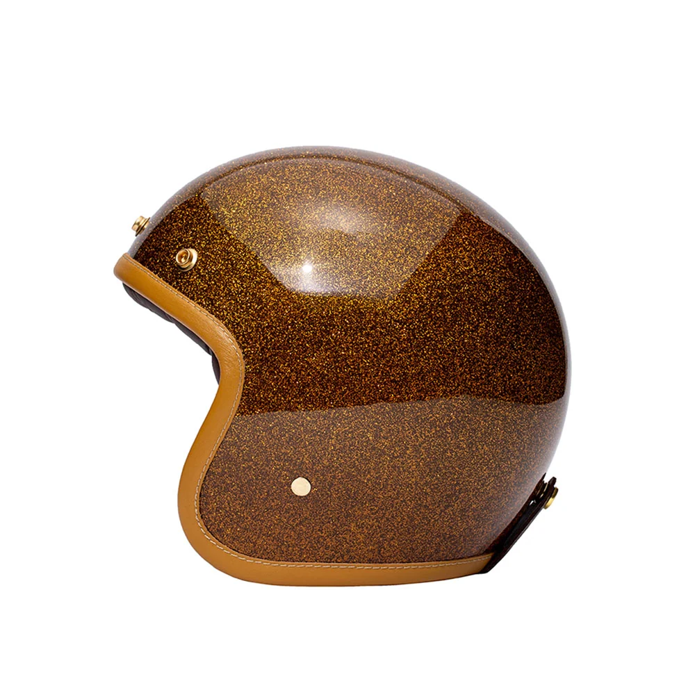 Casque jet moto - Classic marron MARKO