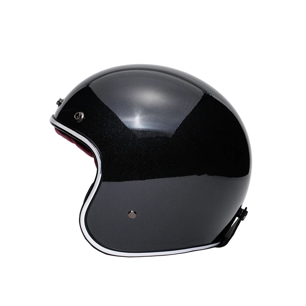 Casque jet moto - Classic noir brillant MARKO
