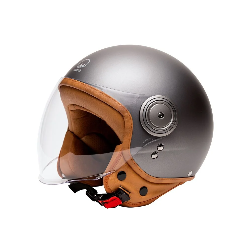 Casque jet moto - Elements Titane Mat MARKO
