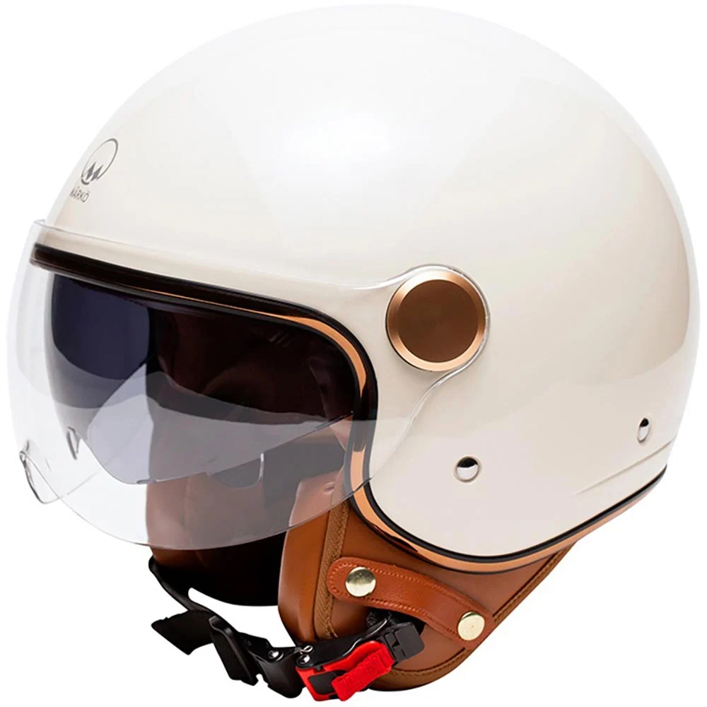 Casque jet moto- Grasse Beige MARKO