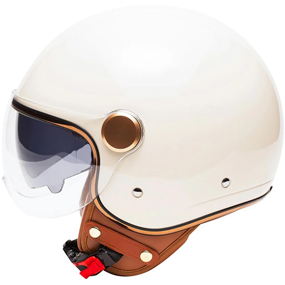 Casque jet moto- Grasse Beige MARKO
