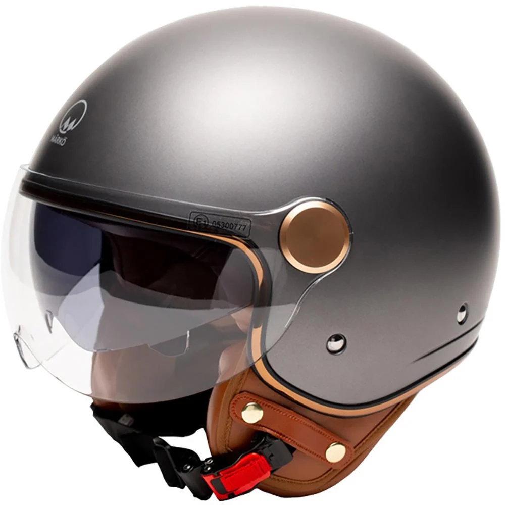 Casque jet moto - Grasse Gris Mat MARKO