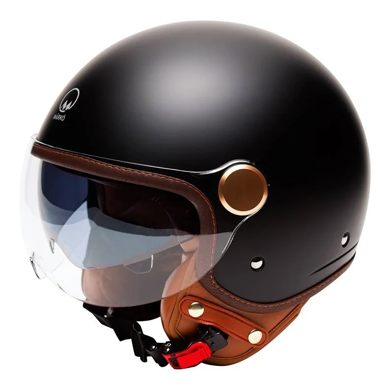 Casque jet moto - Grasse Noir Mat MARKO