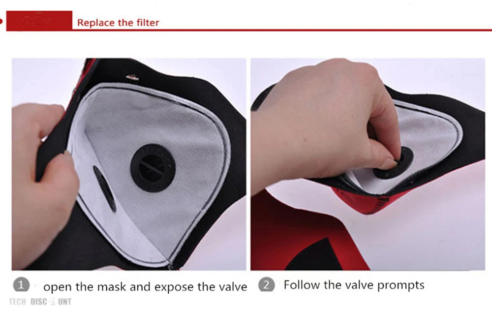 TD® Masque de Protection contre le vent, la poussière et la brume et PM2.5/ Multifonctionnelle Moto