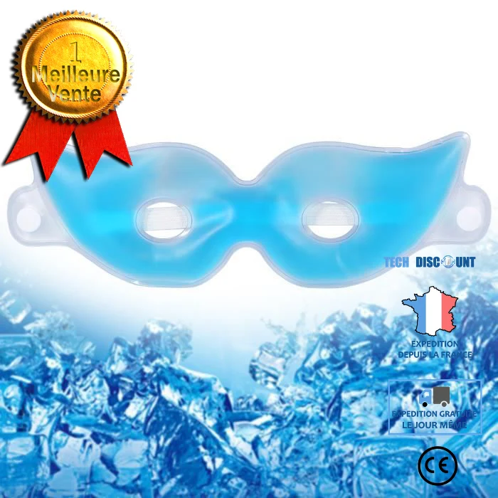 TD® Masque de sommeil lunette de glace masque yeux pour anti cerne soulage fatigue idéal relaxation sommeil avion bus voiture