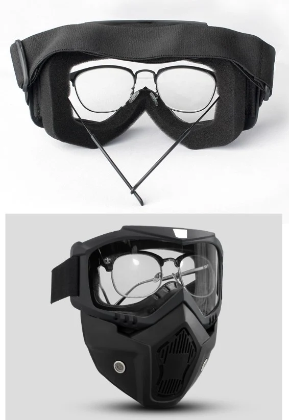 Masque visage moto - Transparent