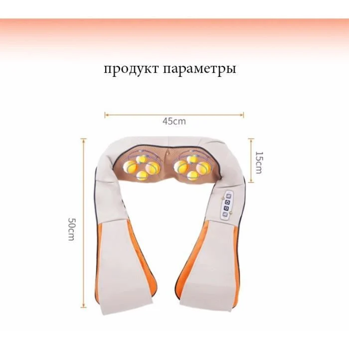 TD® Masseur Shiatsu Châle à Quatre Boutons Blanc Masseur Cervical FL - 8101C Electrique Rouleau chaleur Manuel de maison V...