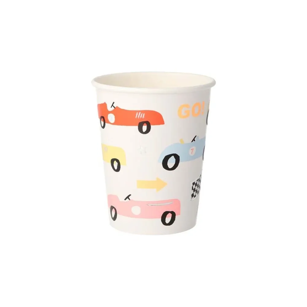 Verres en papier de Voiture de Course, 9 oz, 8 unités MERI MERI