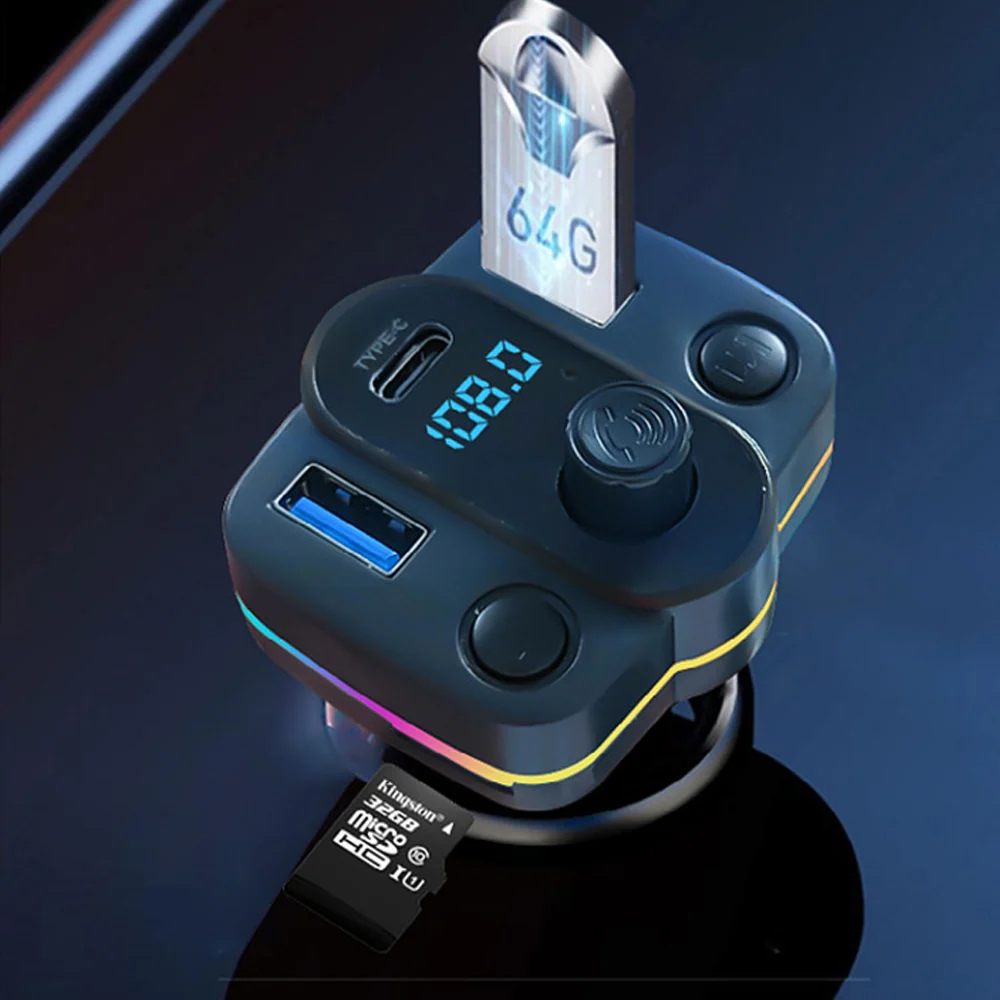 Émetteur FM bluetooth voiture lecteur mp3 bluetooth mains libres appel bluetooth sans perte de qualité audio voiture mp3