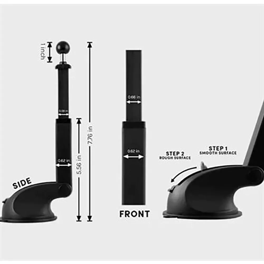 MightyMount - Support de Téléphone Magnétique Magsafe, Avec Chargeur sans-fil, Pour Tableau de Bord de Voiture, Noir Might...
