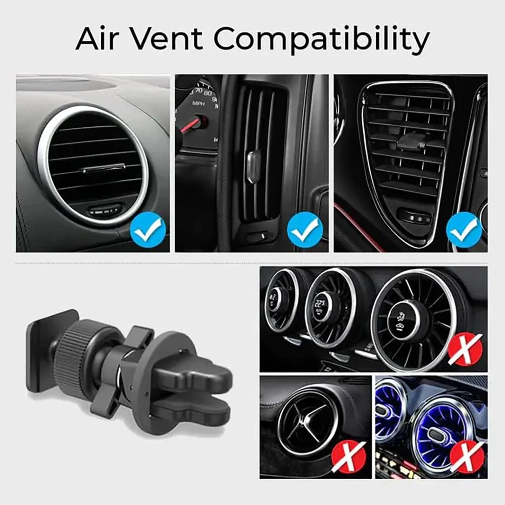MightyMount - Support de Téléphone Magnétique Magsafe pour Grille de Ventillation de Voiture, Noir Mighty Mount