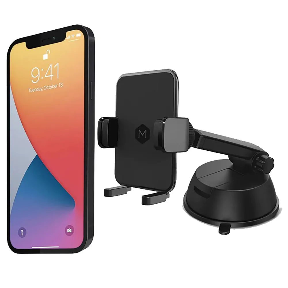 MightyMount - Support de Téléphone pour Tableau de Bord ou Parre-brise de Voiture, Noir Mighty Mount