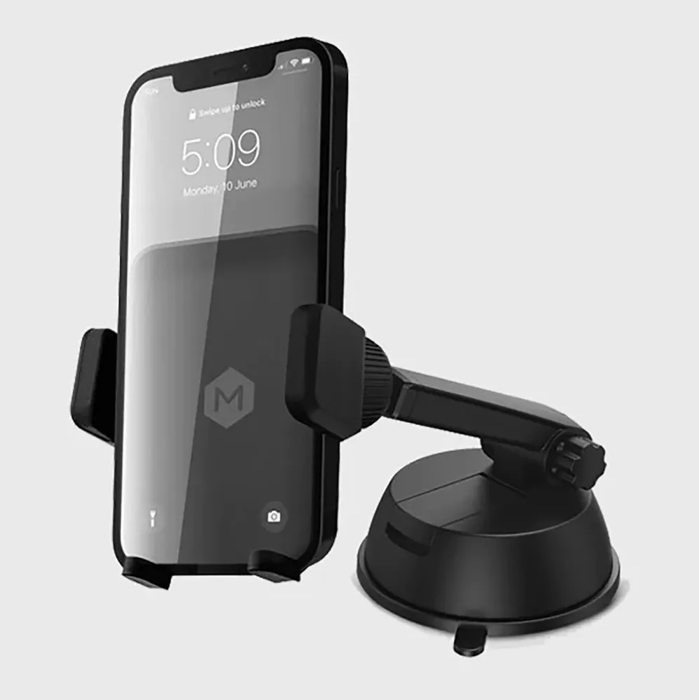 MightyMount - Support de Téléphone pour Tableau de Bord ou Parre-brise de Voiture, Noir Mighty Mount