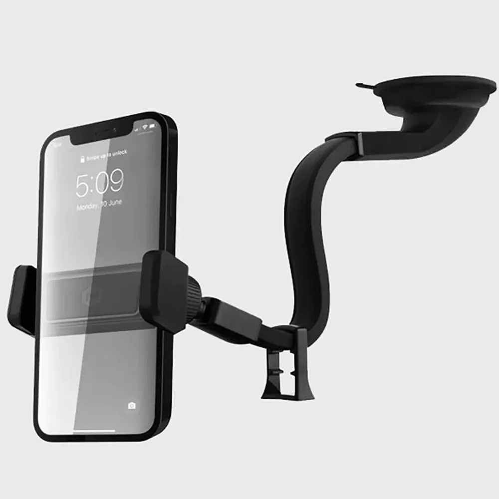 MightyMount - Support de Téléphone pour Tableau de Bord ou Parre-Brise de Voiture, Noir Mighty Mount