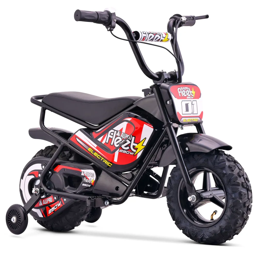 Mini Moto électrique FLT-E 250W-24V 110/50-6.50 Max 20 km/h AllPro Rouge