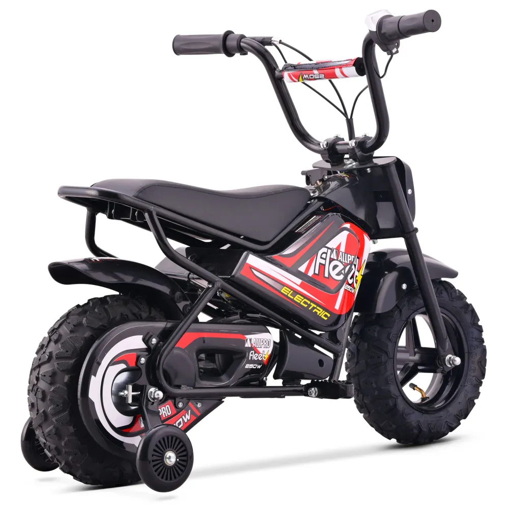 Mini Moto électrique FLT-E 250W-24V 110/50-6.50 Max 20 km/h AllPro Rouge