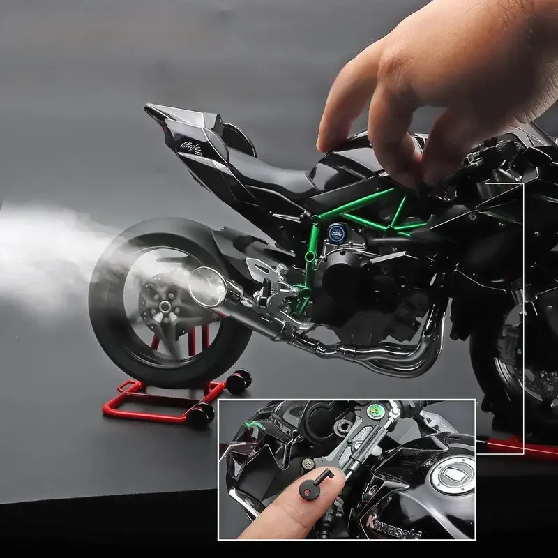 Miniature moto Ninja H2R 1:6 - Son, fumée & lumière