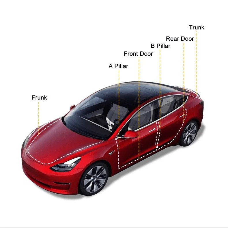 Model Kit de joints de porte de voiture 3/Y, accessoires en caoutchouc insonorisants pour Tesla (2017+)