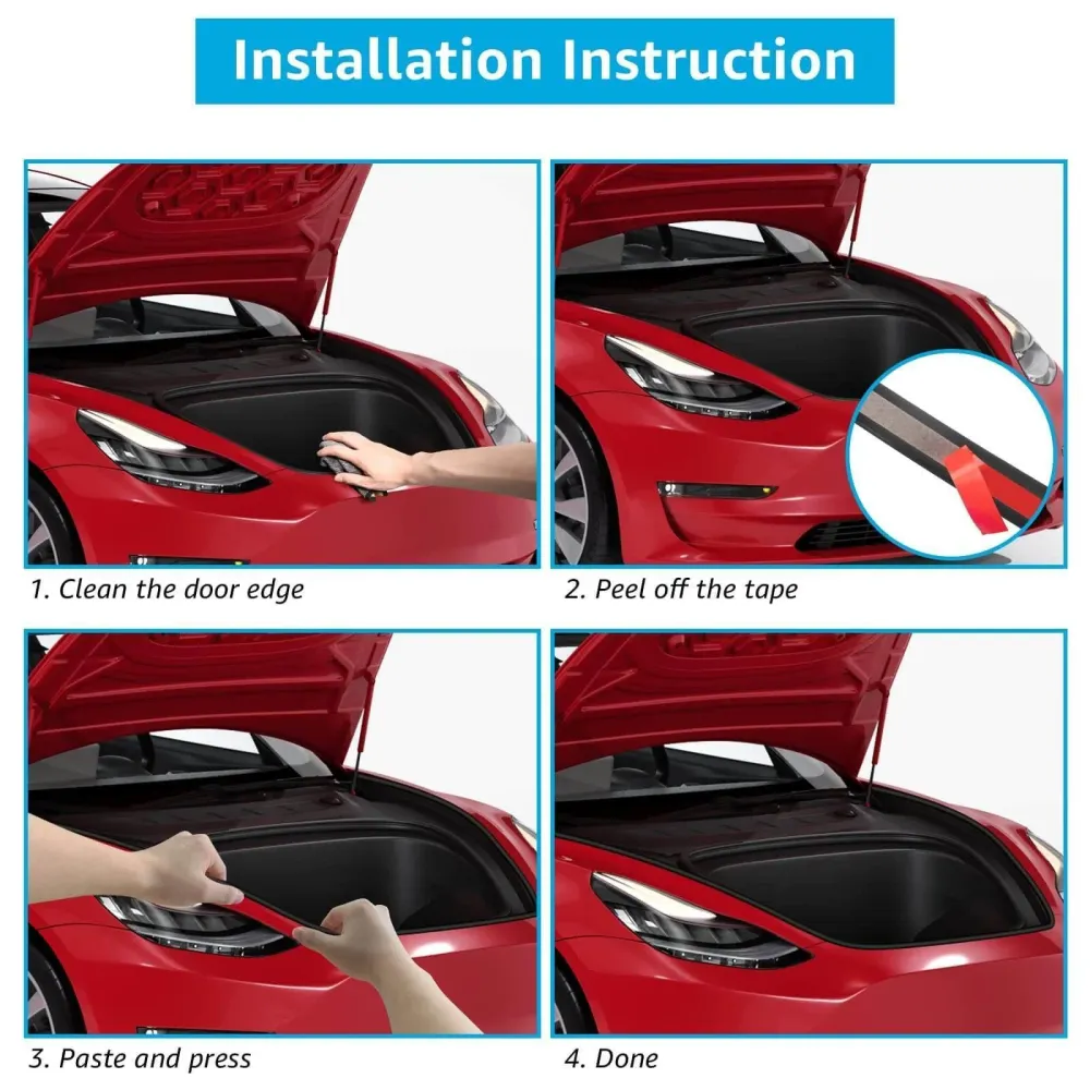 Model Kit de joints de porte de voiture 3/Y, accessoires en caoutchouc insonorisants pour Tesla (2017+)