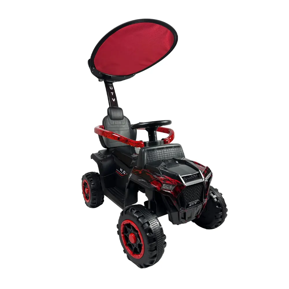 Voiture Porteur Évolutive avec Pare-Soleil – 12M+ Rouge Monago