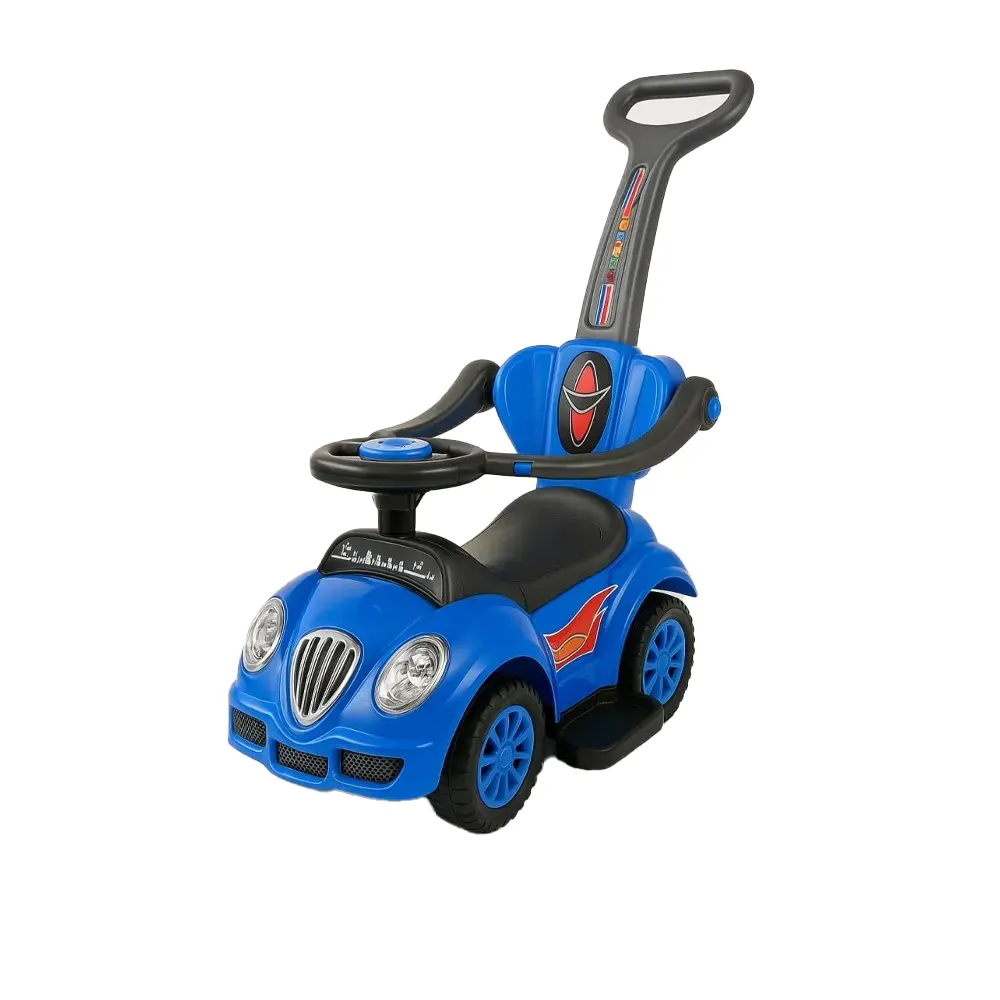 Voiture à Pousser avec Garde-corps & Repose-Pieds – 18M+ Rouge Monago