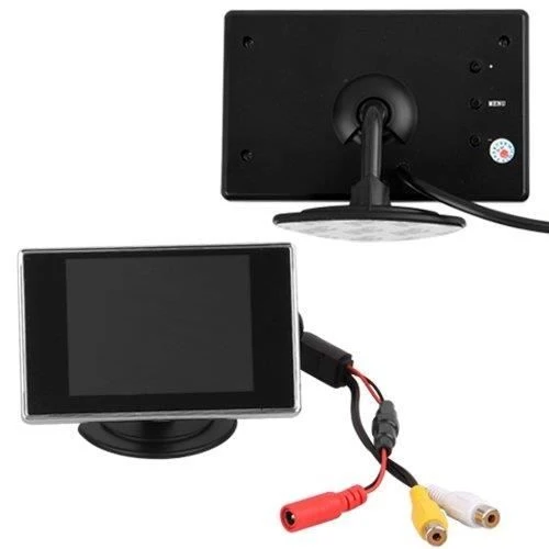 TD® Moniteur Camera de recul / 3,5 pouces de voiture d'affichage vidéo bidirectionnel inversant l'affichage tricycle à deu...