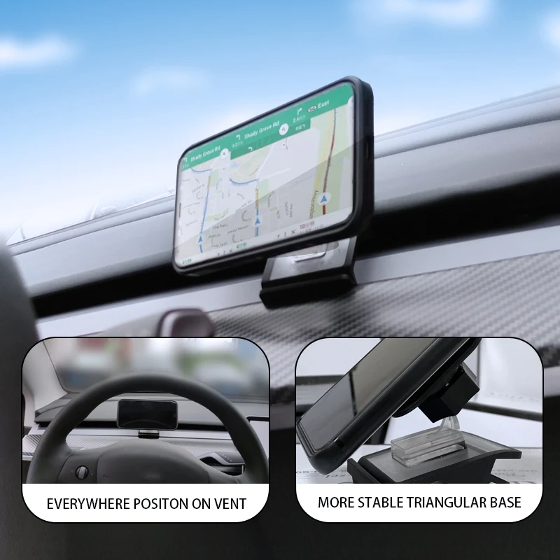 Montant de téléphone magnétique de voiture Support d'air à 360 ° Réglable pour le modèle 3/Y
