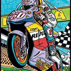 Moto de course GP - Moto GP en relief à colorier - Terciart