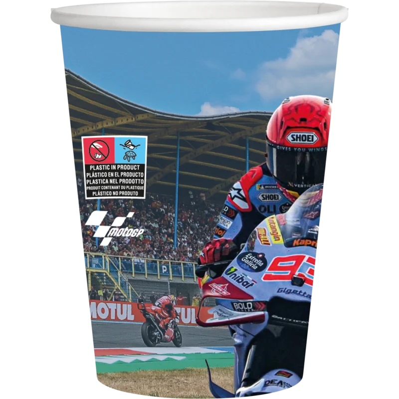 Moto GP, Gobelets de fête, Mototrrad, pack de 8