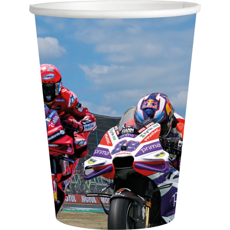 Moto GP, Gobelets de fête, Mototrrad, pack de 8