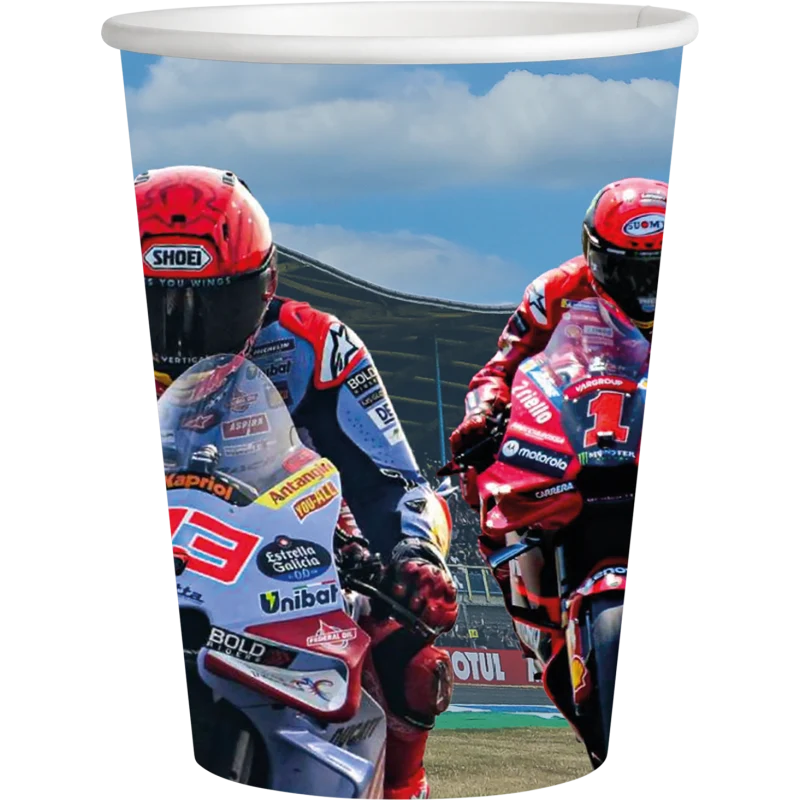 Moto GP, Gobelets de fête, Mototrrad, pack de 8