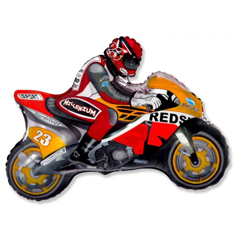 Moto rouge Ballon, moto, 84 x 66 cm