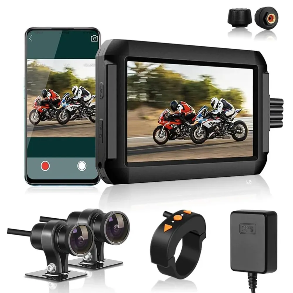 Motocam F9 Wifi GPS 2CH dashcam pour moto