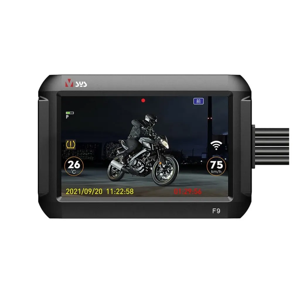 Motocam F9 Wifi GPS 2CH dashcam pour moto