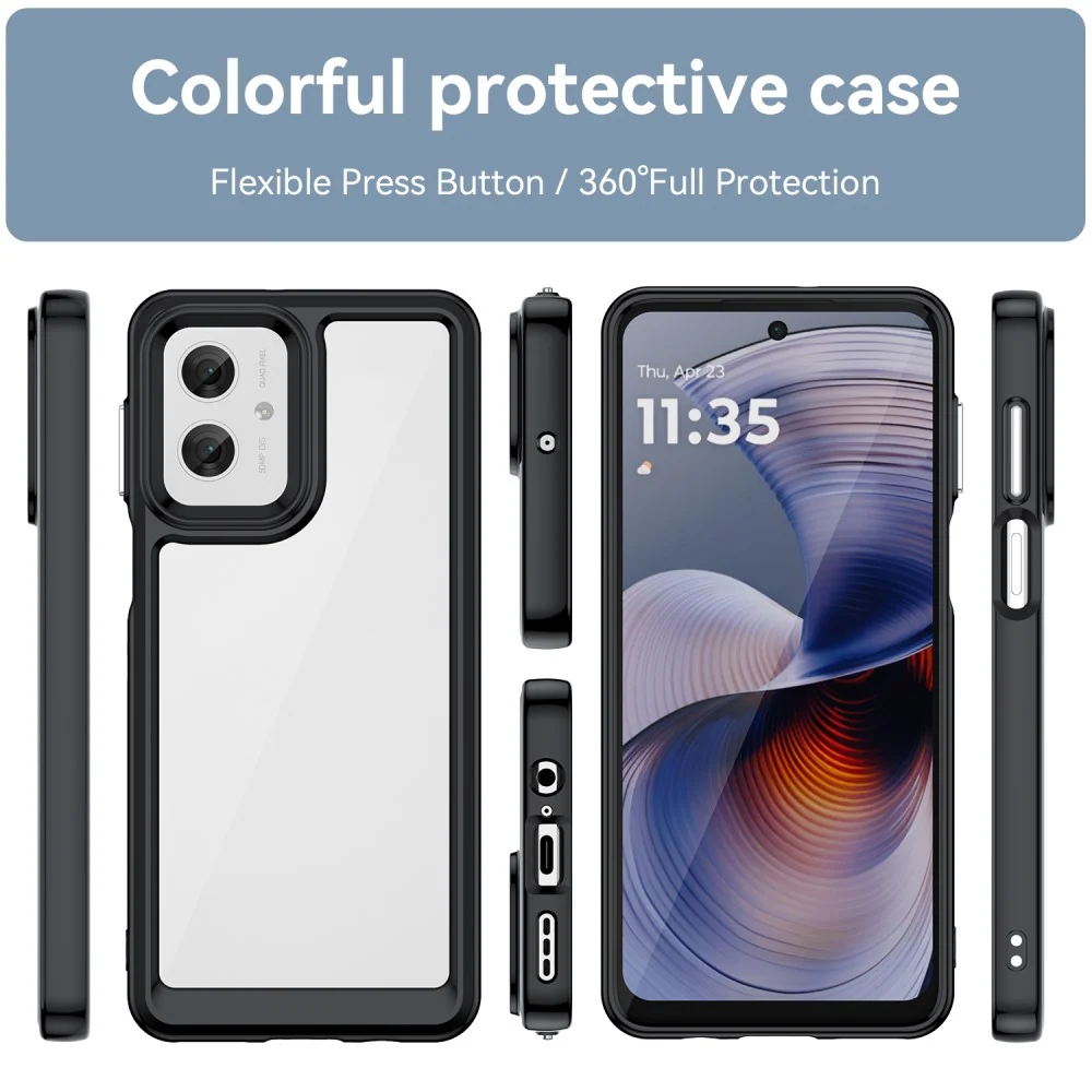 Motorola Moto G55 housse acrylique intelligente - Noire